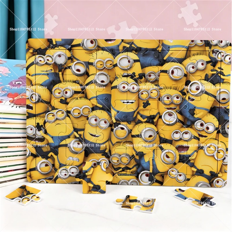 Party Games Simple - 2026 Minionki Puzzle Kreskówka Anime Figurka
