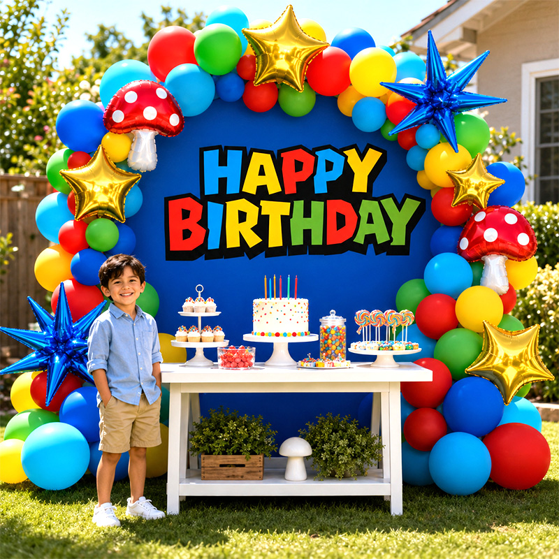 Party Games Mario - Super Bors Czerwony Bukiet Balonowy z